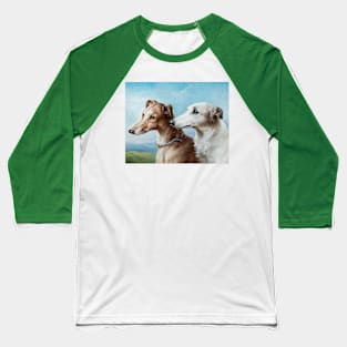 Two Greyhounds by Carl Reichert Baseball T-Shirt